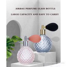 Clear glass perfume dispenser bag spray